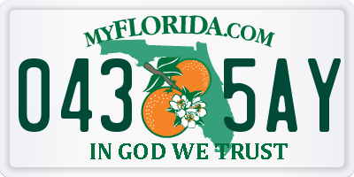 FL license plate 0435AY