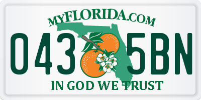FL license plate 0435BN