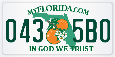 FL license plate 0435BO