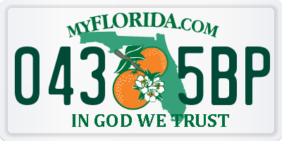 FL license plate 0435BP
