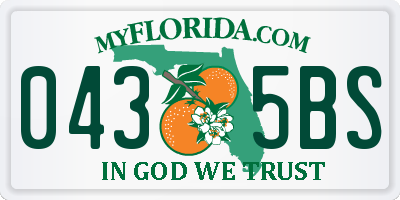 FL license plate 0435BS