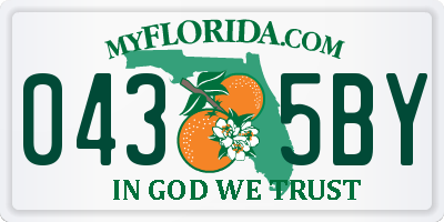 FL license plate 0435BY