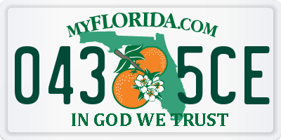FL license plate 0435CE