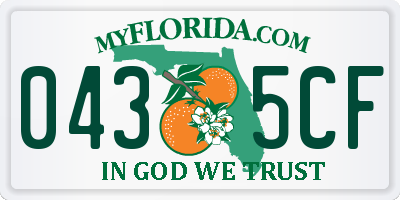 FL license plate 0435CF