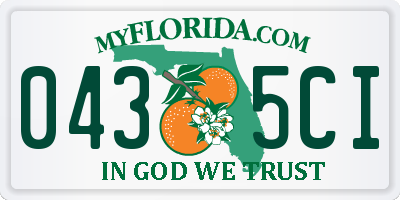 FL license plate 0435CI