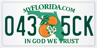 FL license plate 0435CK