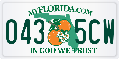 FL license plate 0435CW