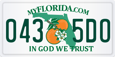 FL license plate 0435DO