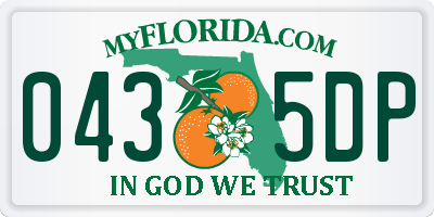 FL license plate 0435DP