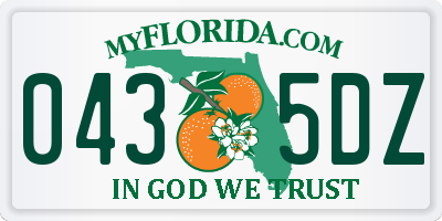 FL license plate 0435DZ