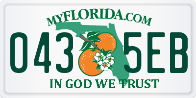 FL license plate 0435EB