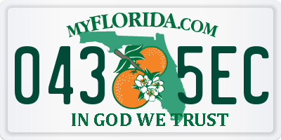 FL license plate 0435EC