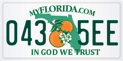 FL license plate 0435EE