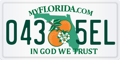 FL license plate 0435EL