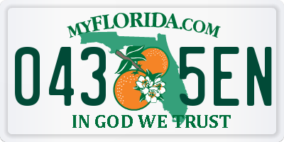 FL license plate 0435EN