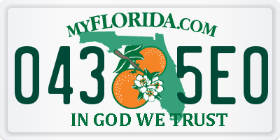 FL license plate 0435EO