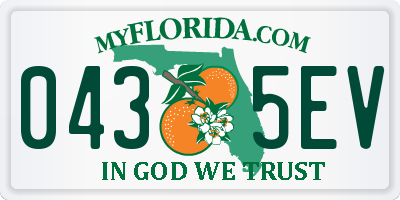 FL license plate 0435EV