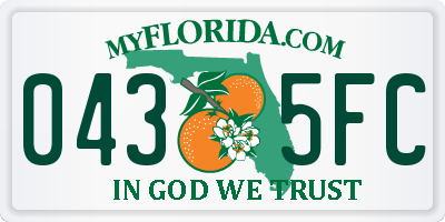 FL license plate 0435FC