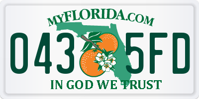 FL license plate 0435FD