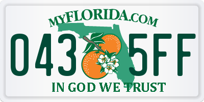 FL license plate 0435FF