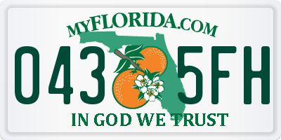 FL license plate 0435FH