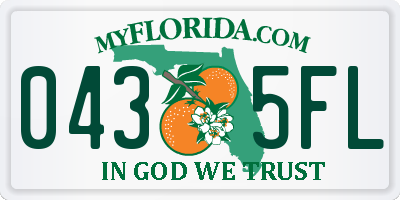 FL license plate 0435FL