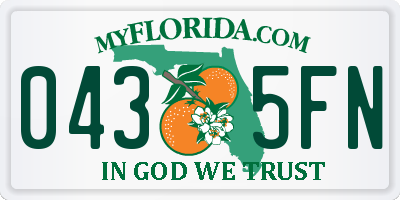 FL license plate 0435FN