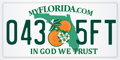 FL license plate 0435FT