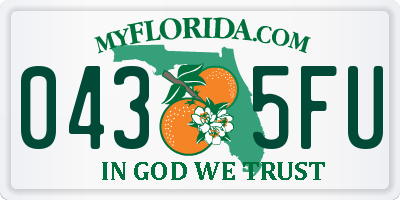 FL license plate 0435FU