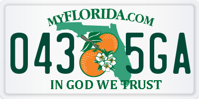 FL license plate 0435GA
