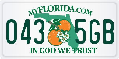 FL license plate 0435GB