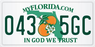 FL license plate 0435GC