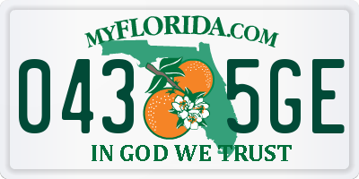 FL license plate 0435GE