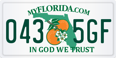 FL license plate 0435GF