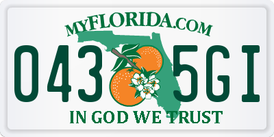 FL license plate 0435GI