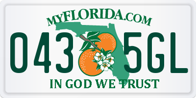 FL license plate 0435GL