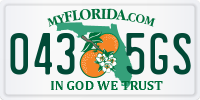 FL license plate 0435GS