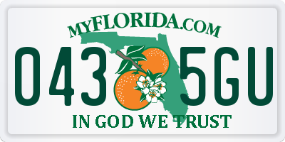 FL license plate 0435GU