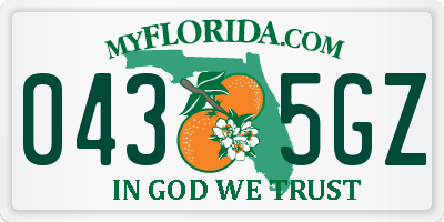 FL license plate 0435GZ