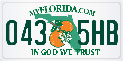 FL license plate 0435HB
