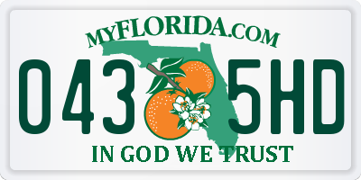 FL license plate 0435HD