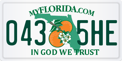 FL license plate 0435HE