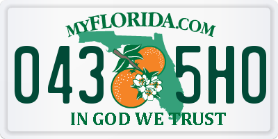 FL license plate 0435HO