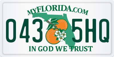 FL license plate 0435HQ