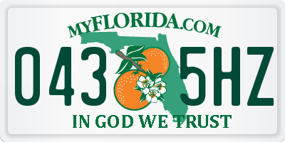FL license plate 0435HZ
