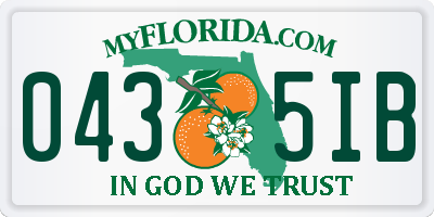 FL license plate 0435IB