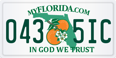 FL license plate 0435IC