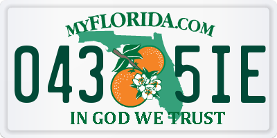 FL license plate 0435IE