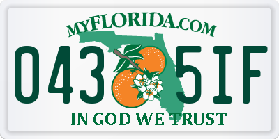 FL license plate 0435IF