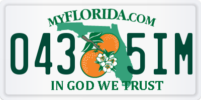 FL license plate 0435IM